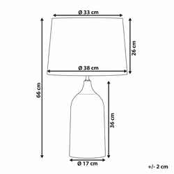 Table Lamp GEORGINA Ceramic Grey
