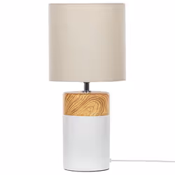 Table Lamp ALZEYA Ceramic Light Brown/ White