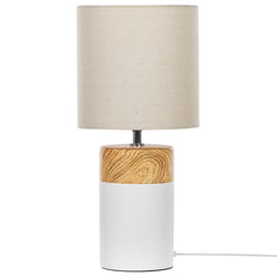 Table Lamp ALZEYA Ceramic Light Brown/ White