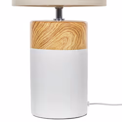 Table Lamp ALZEYA Ceramic Light Brown/ White