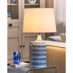 Table Lamp GEORGINA Ceramic Blue