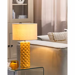 Table Lamp BALONNE Ceramic Yellow
