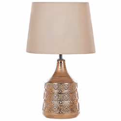 Table Lamp WARI Ceramic Golden Brown