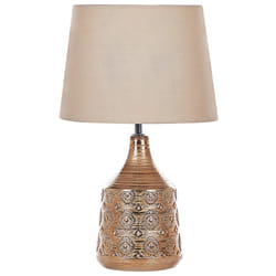Table Lamp WARI Ceramic Golden Brown