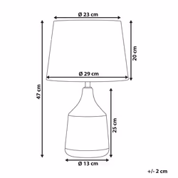 Table Lamp WARI Ceramic Golden Brown