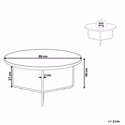 Coffee Table MELODY Grey Concrete Effect