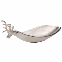 Trinket Dish Reindeer ANGKOR Metal Silver