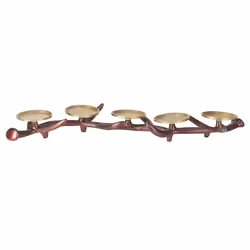 Candle Holder CLEONAE Metal 7 cm Brown