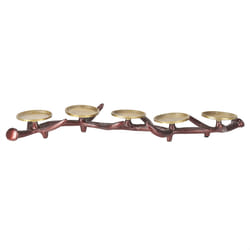 Candle Holder CLEONAE Metal 7 cm Brown