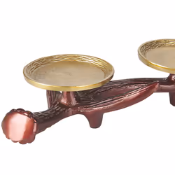 Candle Holder CLEONAE Metal 7 cm Brown