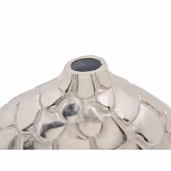 Metal Flower Vase Silver TIMGAD