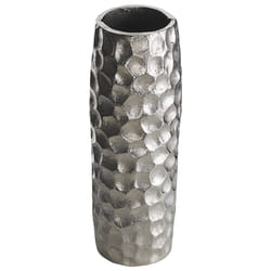 Flower Vase CALAKMUL Metal 32 cm Silver