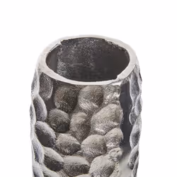 Flower Vase CALAKMUL Metal 32 cm Silver