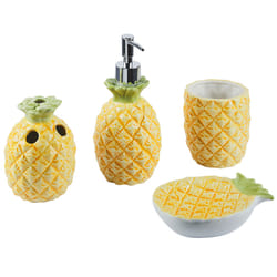 4-Piece Bathroom Accessories Set MAICAO Ceramic Yellow