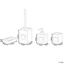 4-Piece Bathroom Accessories Set KOUROU Ceramic Black