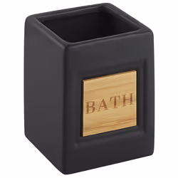 4-Piece Bathroom Accessories Set KOUROU Ceramic Black - Additional view 4