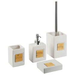 4-Piece Bathroom Accessories Set KOUROU Ceramic Beige