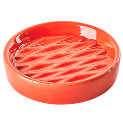 3-Piece Bathroom Accessories Set BELEM Ceramic Red - Additional view 5
