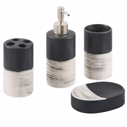 4-Piece Bathroom Accessories Set CORO Ceramic White