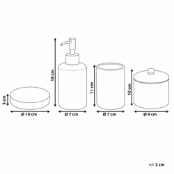 4-Piece Bathroom Accessories Set CUMANA Ceramic Gold
