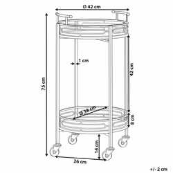 Kitchen Trolley FARLEY Metal Gold
