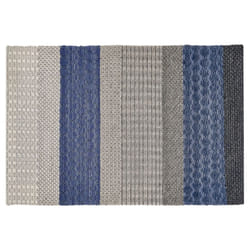 Wool Area Rug 160 x 230 cm Blue and Grey AKKAYA