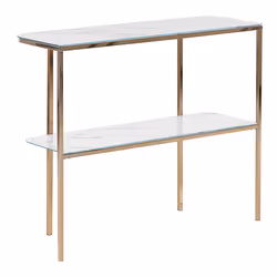 Console Table CALVERT Tempered Glass Gold