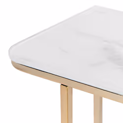 Console Table CALVERT Tempered Glass Gold