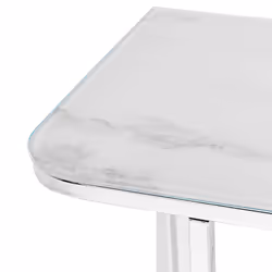 Console Table CALVERT Tempered Glass Silver - Additional view 2