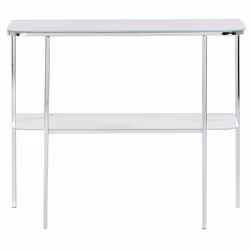 Console Table CALVERT Tempered Glass Silver - Additional view 3