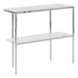Console Table CALVERT Tempered Glass Silver - Additional view 4