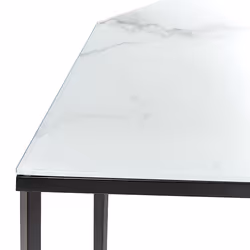 Console Table PERRIN Tempered Glass White Marble - Additional view 5
