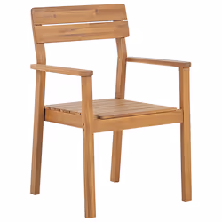 Set of 2 Garden Chairs FORNELLI Acacia Wood Brown