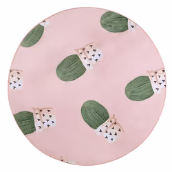 Round Area Rug Cactus Print 120 cm Pink ELDIVAN