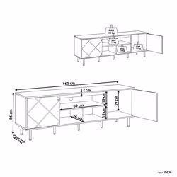 TV Stand PALMER Brown/ White