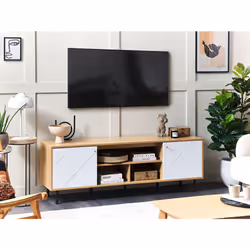 TV Stand PALMER Brown/ White