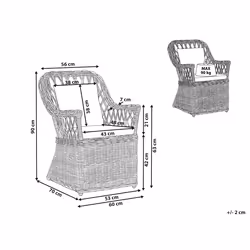 Garden Armchair MAROS Rattan Natural