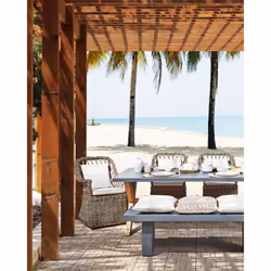Garden Armchair MAROS Rattan Natural