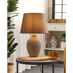 Table Lamp FERGUS Ceramic Brown