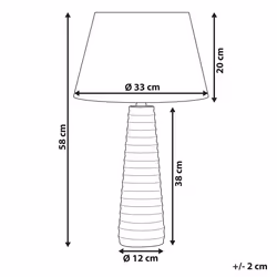 Table Lamp VILNIA Ceramic Silver