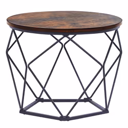 Set of 2 Coffee Tables BRUNI Brown/ Black