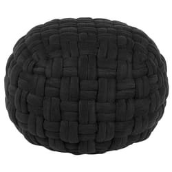Pouffe HOPA Velvet Black 45 cm 45 cm 35 cm