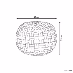 Pouffe HOPA Velvet Black 45 cm 45 cm 35 cm