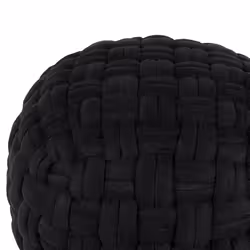 Pouffe HOPA Velvet Black 45 cm 45 cm 35 cm