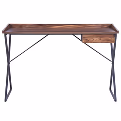 Home Office Desk NOXON Dark Brown 120 cm 54 cm with Storage