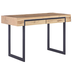 Home Office Desk VIDA Light Brown 120 cm 55 cm with Storage