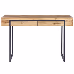 Home Office Desk VIDA Light Brown 120 cm 55 cm with Storage