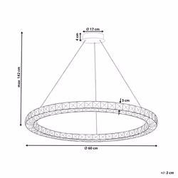 Crystal LED Pendant Lamp Silver MAGAT