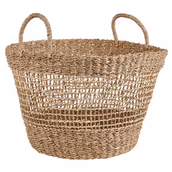 Set of 2 Baskets AROWANA Seagrass Natural