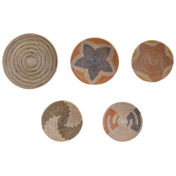Set of 5 Seagrass Wall Decor Natural PARORE